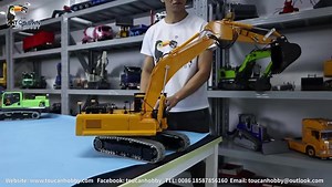 LESU Komatsu PC360 1/14 RC Hydraulic Excavator RTR, quick realise for bucket, light and sound system, two more hdraulic channel for grab or plier. | LESU RC USA