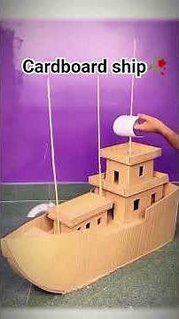 “DIY Cardboard Ship 🛳 | Easy Step-by-Step Model Making | Best School Project Idea”#diy