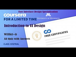 Introduction to UI Design, week (1-4) All Quiz Answers with Assignments.