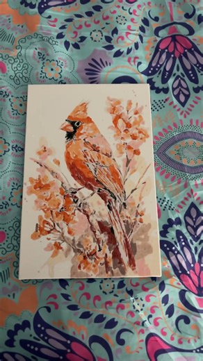 Here is a painting of a cardinal that I just finished yesterday