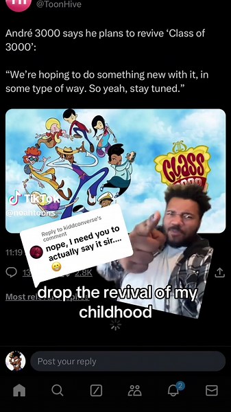 Replying to @kiddconverse @TrevohnntheTitan You the goat bro, my throat hurts 😂 #reboot #revival #andre3000 #memoryunlocked #classof3000 #meme #kratosgodofwar #cartoons #cartoonnetwork #animatedseries #cartoonshow #throwback #childhood #nostalgia #2000sera #2000scartoons #00snostalgia #fyp #foryou #greenscreen