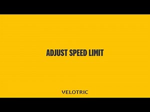 Velotric Discover 2 | How to adjust the speed limit