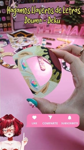 💚 Let's make #keychains of the letter D #deku and #douma #demonslayer #myheroacademia #crafts #diy