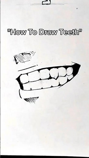 "How to draw teeth" #shorts #practice