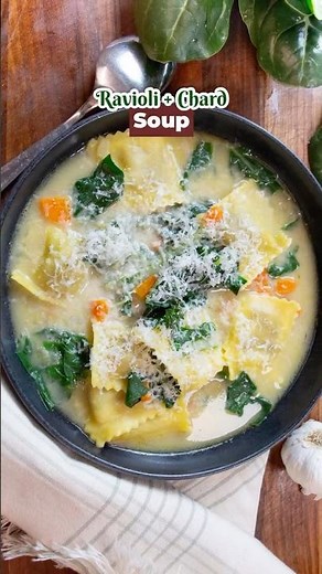 30-Minute Ravioli & Chard Soup!
