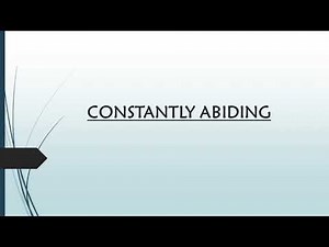 Constantly Abiding Lyrics