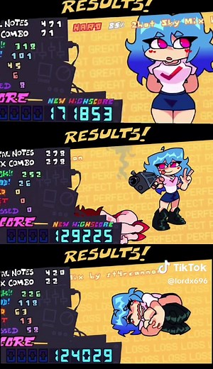 Sky Mix Game Over in Friday Night Funkin' Gameplay