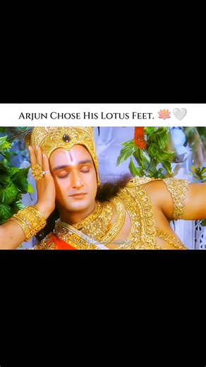 Arjun Chose His Lotus Feet. 🪷🤍 | Shri Krishna Edit #bhakti #mahabharat #youtubeshorts