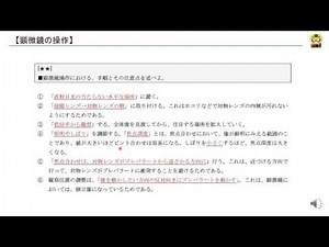 顕微鏡の操作 【高校生物】