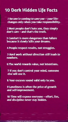 10 Dark Hidden Facts About Life Most People Ignore