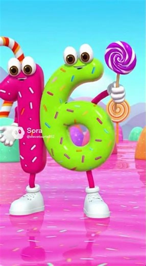 Meet Number 16 | Learn Numbers for Kids AI Short #aianimation