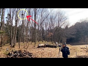 【恐怖！】早春の森で見つけた、今にも落ちそうな巨大な爆弾の驚愕映像。