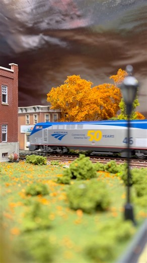 HO Scale Amtrak P42 Superliner Flyby #hoscale #train #railway #nj #amtrak #modeltrains #usa #trains