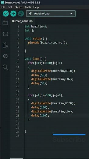 How to code a buzzer in Arduino |Arduino code #arduino #arduinocode #buzzer #code #arduinosoftware