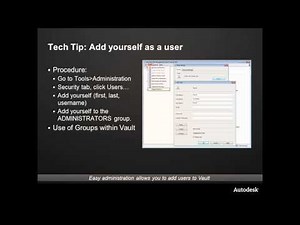 Adding Users to Autodesk Vault overview