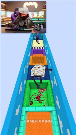 Huggy Wuggy VS Mummy LongLegs VS Bot Sawyer 🙀💜 #minecraft​ #poppyplaytime​ #shorts