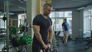 Man exercising with a kettlebell - Free Stock Video