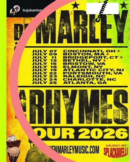 🔥 June - July 2026 Concerts: Buju Banton & Stephen Marley USA Tour Dates: Celebrity Gossip + Reggae