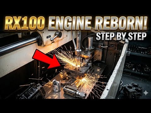 Yamaha RX100 Engine ReBore Complete Process #Rx100 #yamaha #trending #new #music