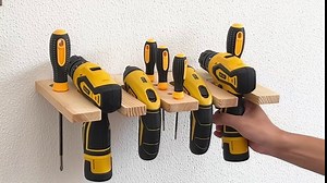 Wood Screwdriver Organizer Wall Mount, Drill Holder and Pliers Rack, Tool Organizer and Storage for Garage Workshop Home