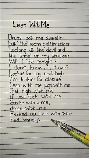 juice wrld lean wit me lyrics