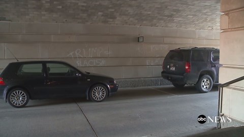Nebraska State Capitol Defaced With Anti-Trump Graffiti