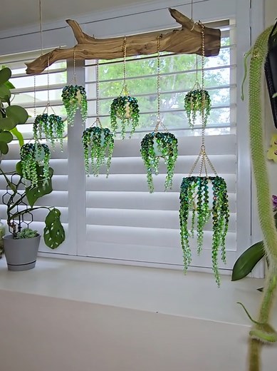 Beaded Glass Plant Suncatcher for Plant Killers