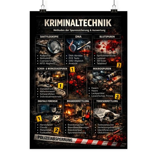 Forensic Science Poster - Poster DIN A2 - Etsy UK