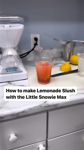 Make freshly squeezed lemonade slush with the Little Snowie Max home ice shaver! The Little Snowie truly makes the fluffiest snow and can use ice cubes straight from your own freezer. Get it at www.shop.snowie.com #snowie #shavedice #littlesnowie #lemonade #lemonadestand🍋 #snowcone #saltlakecity #utah #snowmachine #icemaker #ice #icee #iceeating #iceeatingasmr #iceshaver #summeressentials #funactivities #funactivitiesforkids #summerkids #snowconemachine #snowieshavedice | Snowie Shaved Ice