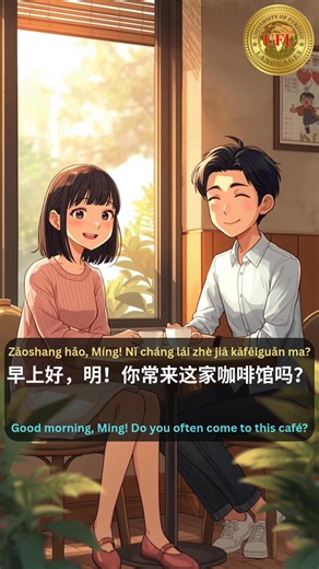 Chinese Conversation 📚🇨🇳 At the Cafe. #hsk #storytelling | UFL - Department of Chinese