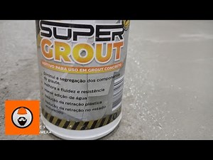 Concreto nivelado usando o super Grout.