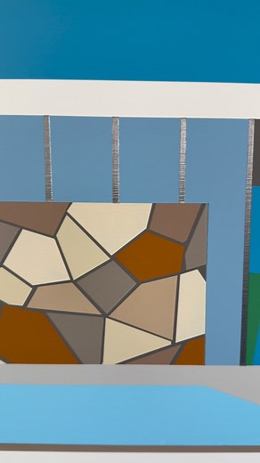 I love painting Palm Springs’ midcentury architecture ☀️🌴 | Kaline Carter Art