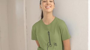 acoustic guitar, guitar and daisy, flower