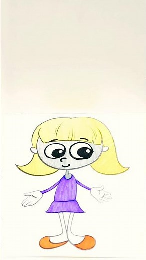 🩷 How to Color Cute cute girl🎨 Easy Coloring Pages for Everyone #shorts #colors