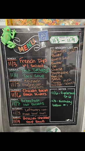 Weekly dinner menu  #weeklydinnerinspiration #dinnermenu #yummy #fyp #dinnerideas | Cheyenne Hampton | Facebook