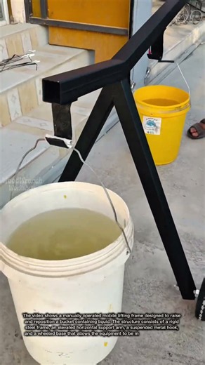 DIY Mobile Bucket Lifting System Simplifies Liquid Handling Operations