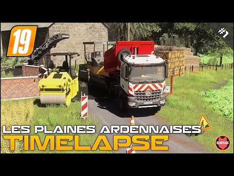 Building road - Public works ⭐ FS19 Les Plaines Ardennaises V2 Timelapse