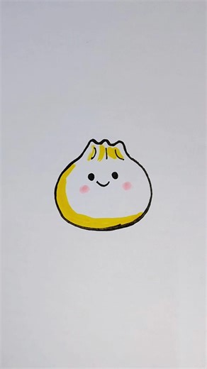 Felt Easy Draw a Bun ,few step easy draw #easydraw #speedart #drawtogether