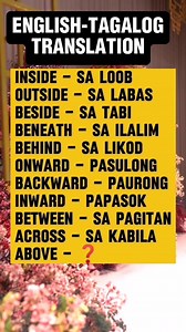 English-Tagalog Translation 📖 #translation #vocabulary #learning #knowledge #dictionary | Christine Hernandez