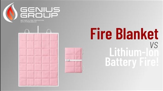 GENIUS | Fire Blanket Extinguishes Lithium-Ion Battery Fire!