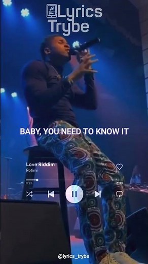 Rotimi - Love Riddim (Lyrics) #lyricstrybe #afrobeats #music