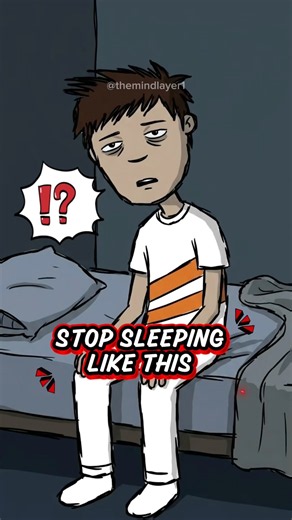 Stop sleeping like this! 🛑 #SleepFacts #Facts #SleepHacks #HealthTips #themindlayer