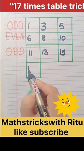Trick 👉 17 times table #mathtricks #maths #mathematics #education