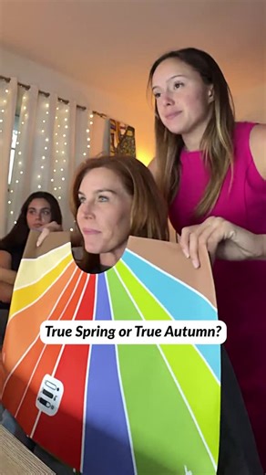 Paige McPartland | The Color Analysis Girl Miami on Instagram: "True Spring or True Autumn? 🌸 🍂 Warm and bright vs. warm and muted. Which one do you think suits her best? 🤔 Drop your guess in the comments! ⬇️ #coloranalysis #undertone #brightspring #trueautumn #miamibeach"