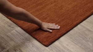 Oriental Weavers Aniston II Hand-Made Wool Area Rug - 27118-8' x 10' - in Solid Rust - Classic Casual Style, Hand-Made Wool Rugs, Dining, Living Room Rug