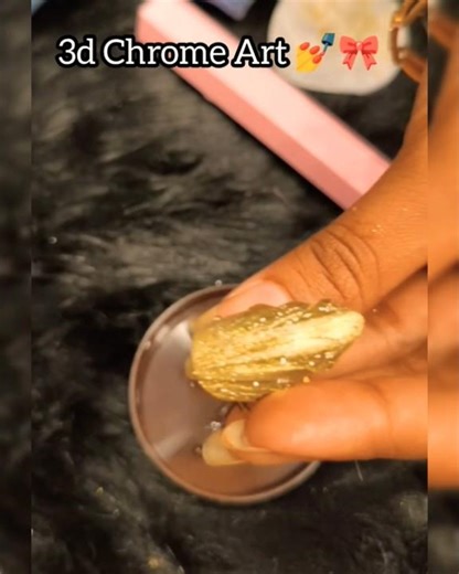 3D Chrome Art tutorial 💅🎀#like #explorepage