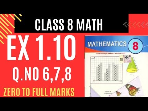 Class 8 Math Ex 1.10 | New Syllabus 2025 | Urdu Solution | PTB Chapter