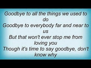 Angela Bofill - Time To Say Goodbye Lyrics