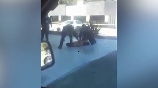 Graphic video shows cop standing on neck of cuffed suspect that died