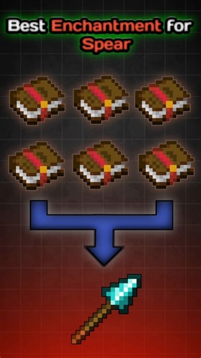 Minecraft best enchantment for spear #shorts